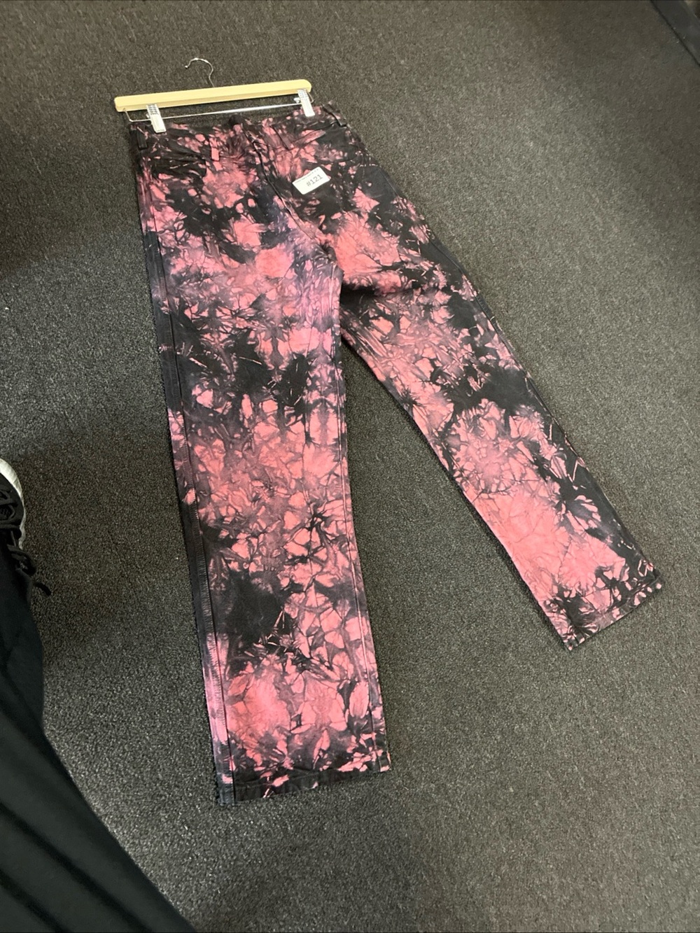 Men Market My Chemical Romance Jeans Black/Pink Tyedye Skater Grunge Goth SZ 34